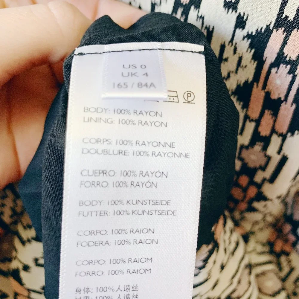 Free People One Shoulder Pattern Mini Dress - Size 0